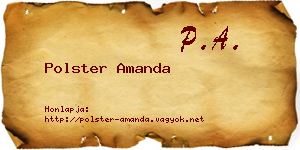 Polster Amanda névjegykártya
